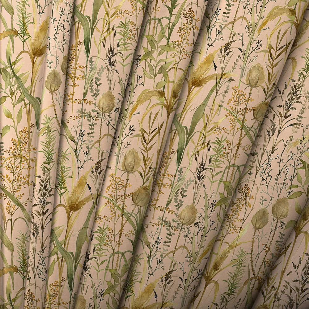 Lydiard Printed Cotton Fabric (By The Metre) Apricot