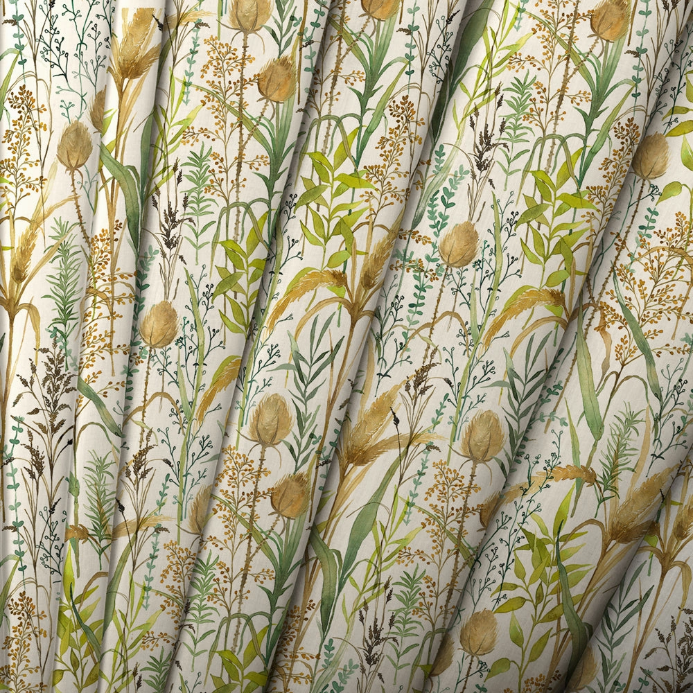Lydiard Printed Cotton Fabric (By The Metre) Linen