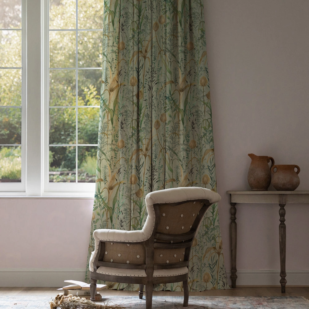 Lydiard Printed Cotton Fabric (By The Metre) Sky