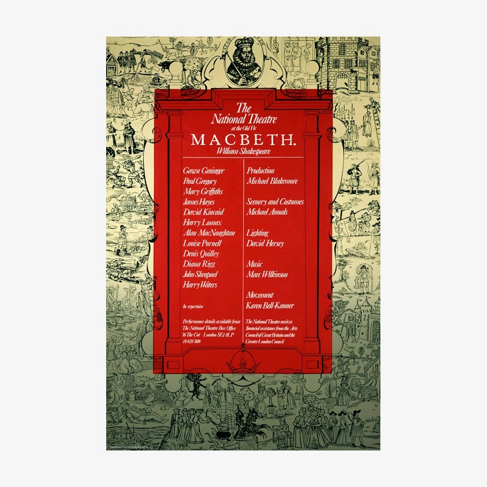 Macbeth 1972 Print aesthetic poster wallpaper