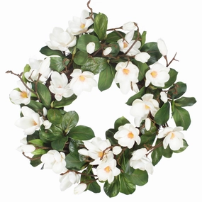 Magnolia Tree Leaf Wreath 24" home display ornament