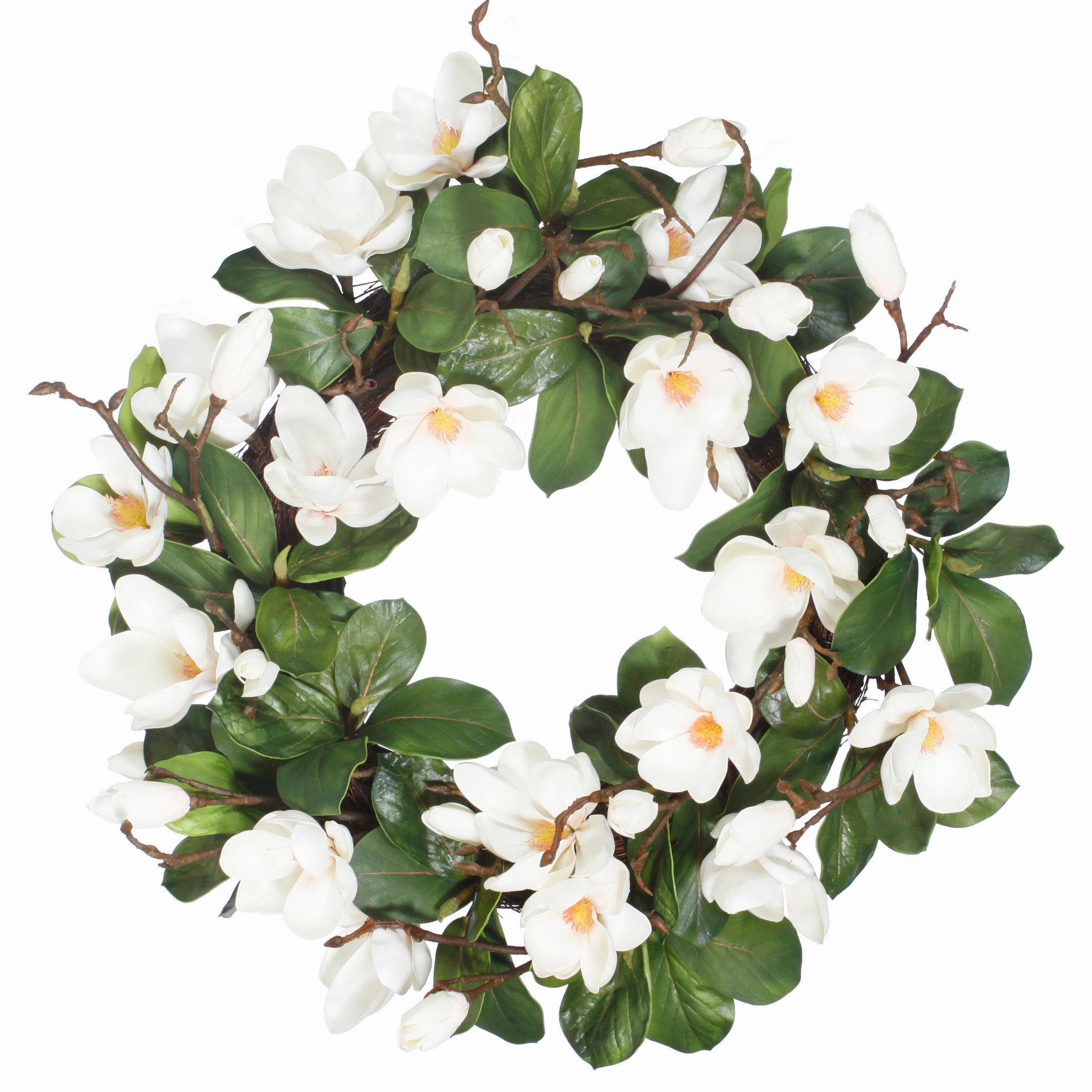 Magnolia Tree Leaf Wreath 24" home display ornament