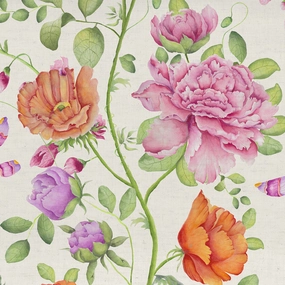 Maisie Printed Cotton Fabric (By The Metre) Fuchsia elegant table cloth  