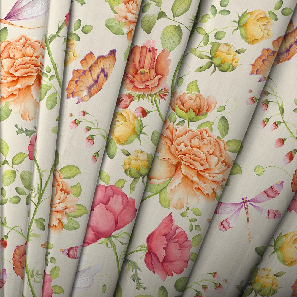 Maisie Printed Cotton Fabric (By The Metre) Sand