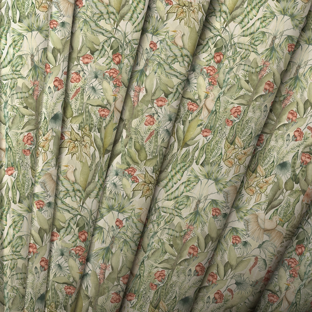 Mangrove Printed Cotton Fabric Green