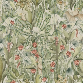 Mangrove Printed Cotton Fabric Green elegant table cloth  