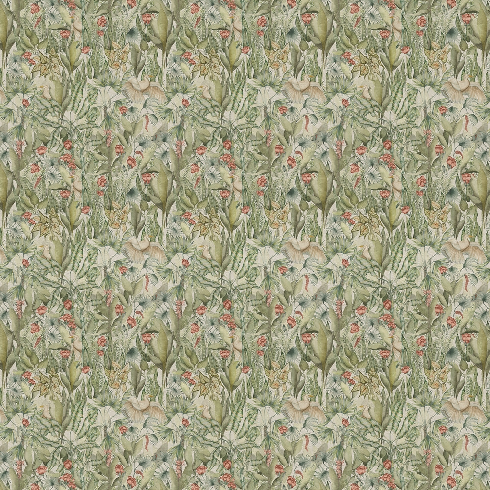 Mangrove Printed Cotton Fabric Green