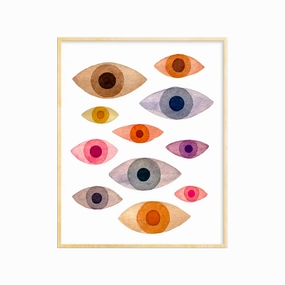 Many Eyes #3 Art Print 8x10 framed wall decor