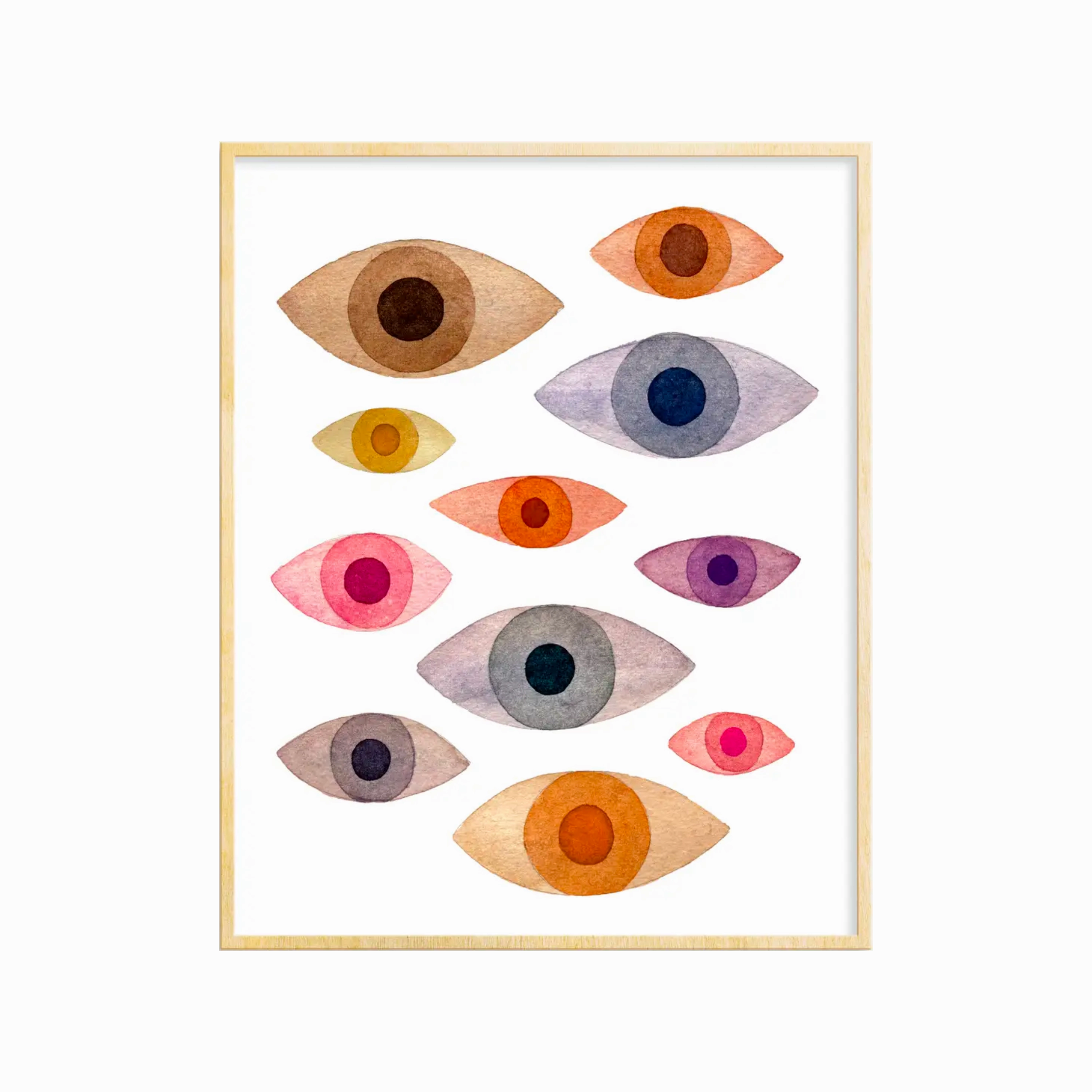 Many Eyes #3 Art Print 8x10 framed wall decor