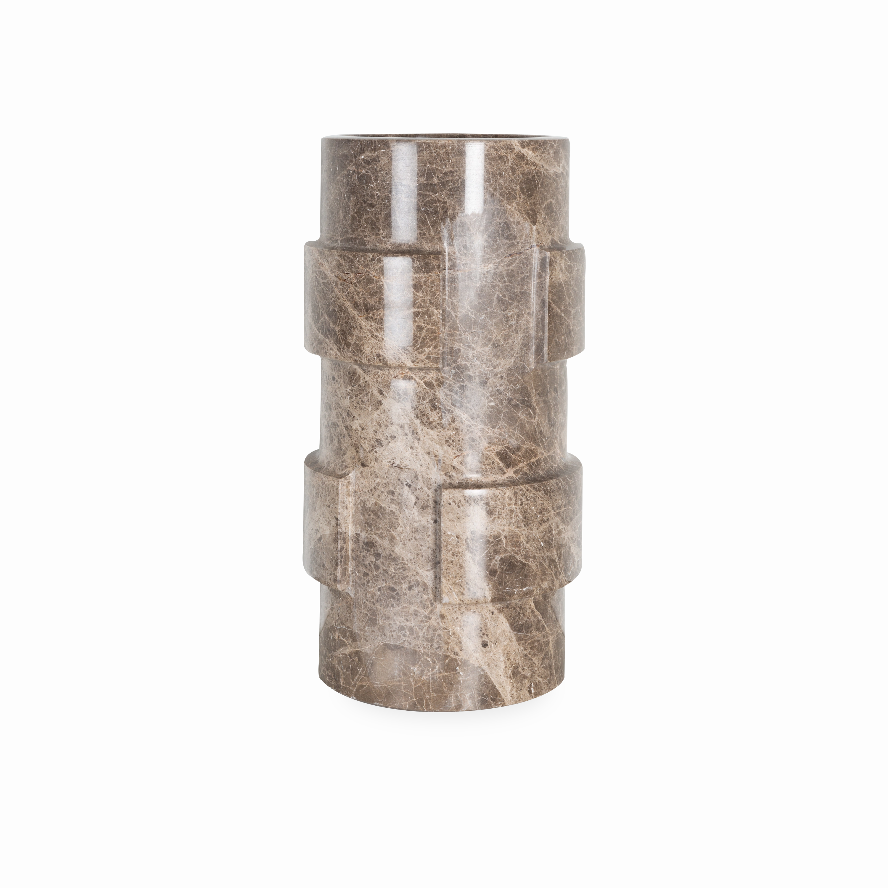 Marble Ridged Vase elegant wall decor