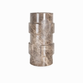Marble Ridged Vase elegant wall decor