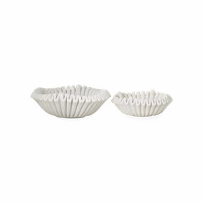 Marble Ruffle Bowl elegant wall decor
