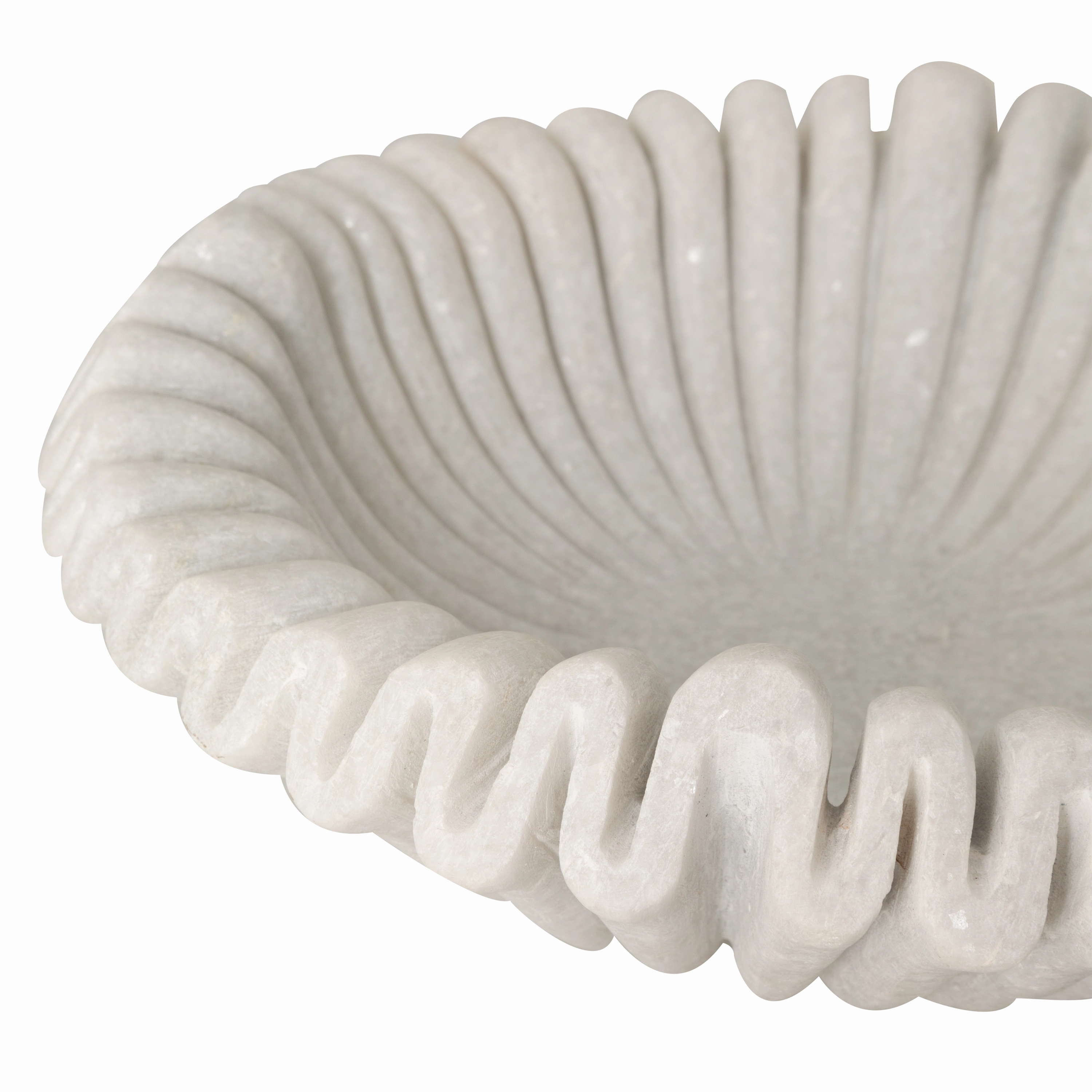 Marble Ruffle Bowl