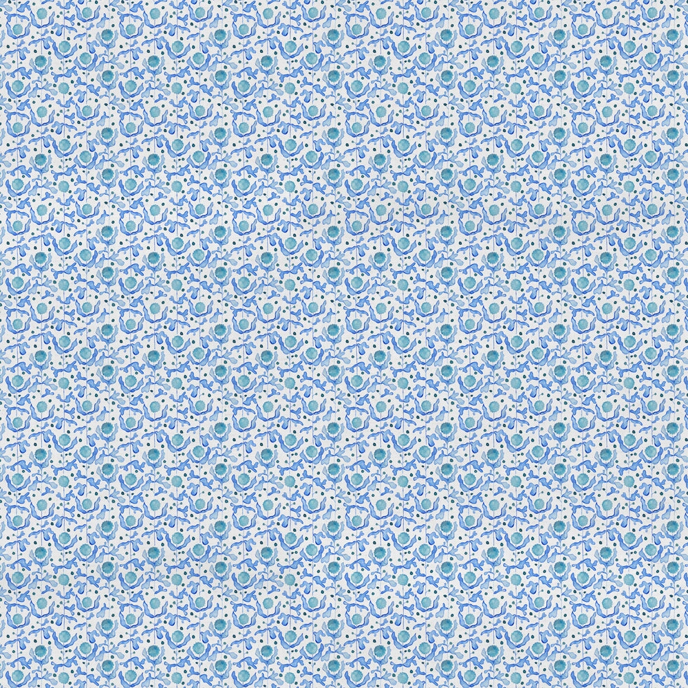 Mariani Printed Cotton Fabric (By The Metre) Cobalt