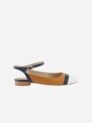 Mariola Vegan Leder aus Mais Slingback Pumps | Kamel