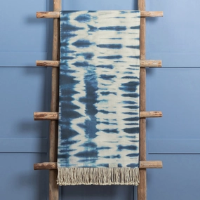Marlo Throw Cobalt patterned fashion rug  