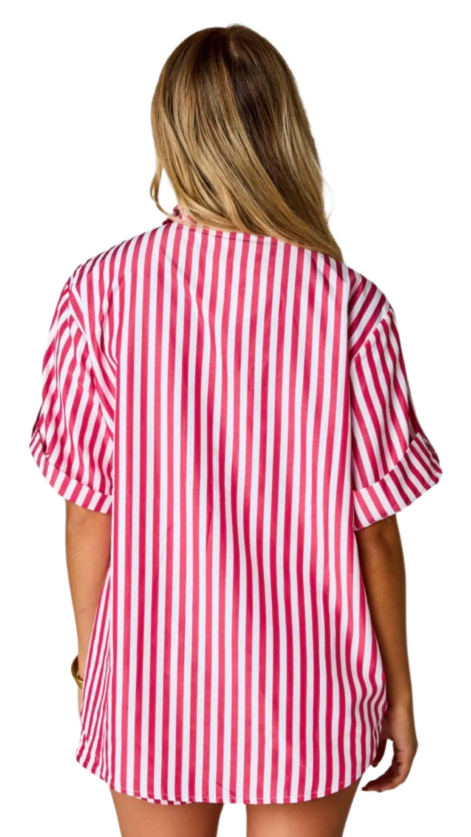 Martina Pyjama-Set In Roter Streifen