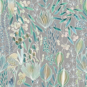 Masina Printed Cotton Fabric (By The Metre) Mineral elegant table cloth  