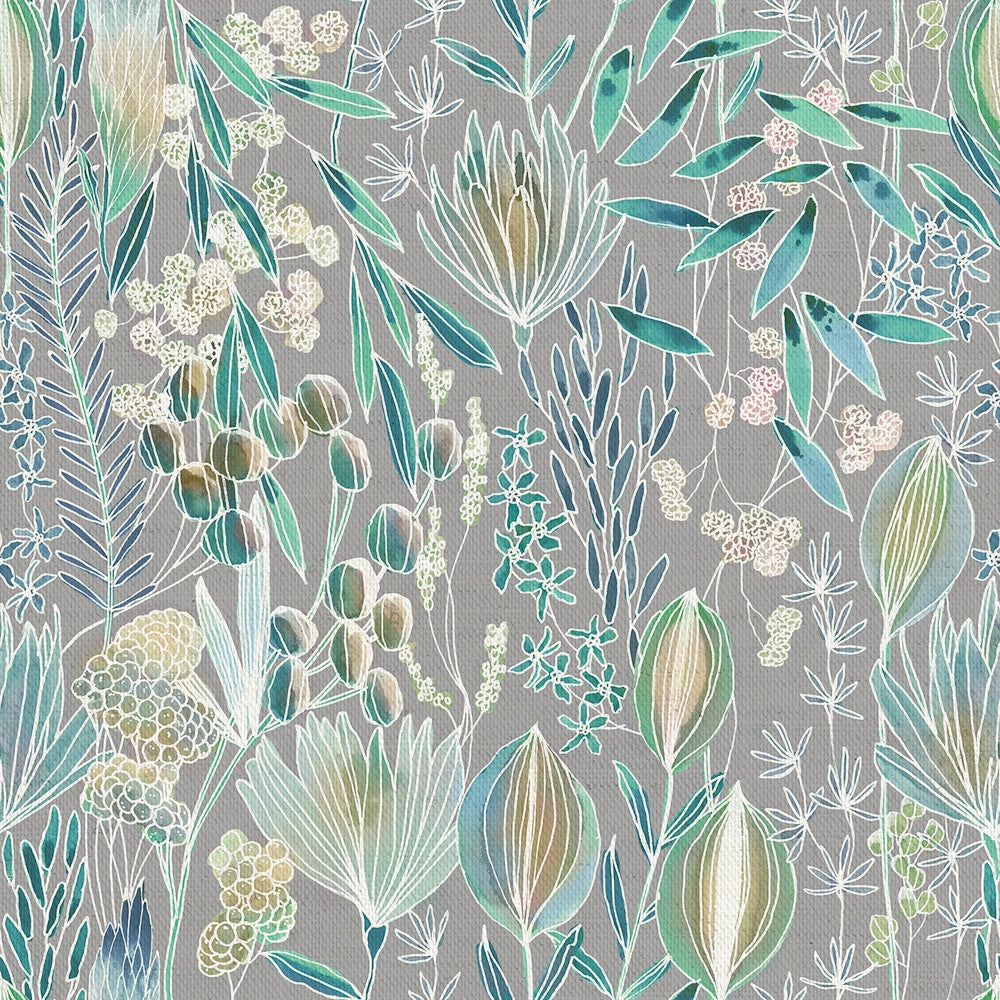 Masina Printed Cotton Fabric (By The Metre) Mineral elegant table cloth  