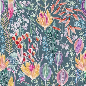 Masina Printed Cotton Fabric (By The Metre) Papaya elegant table cloth  