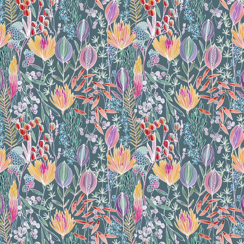 Masina Printed Cotton Fabric (By The Metre) Papaya