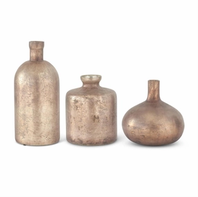 Matte Brown Glass Bottle Vase (Multiple Sizes) interior room decor