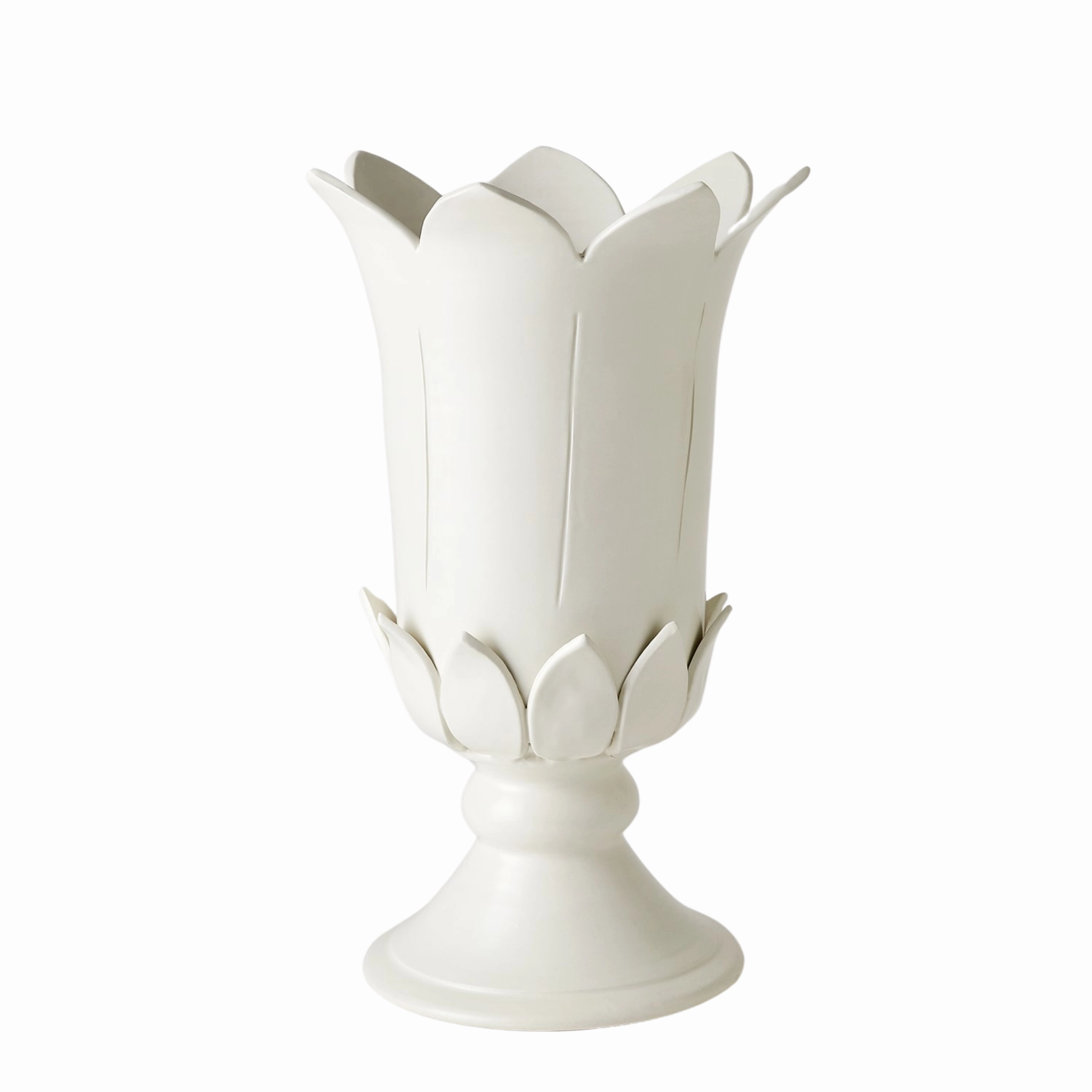 Matte White Blossom Vases