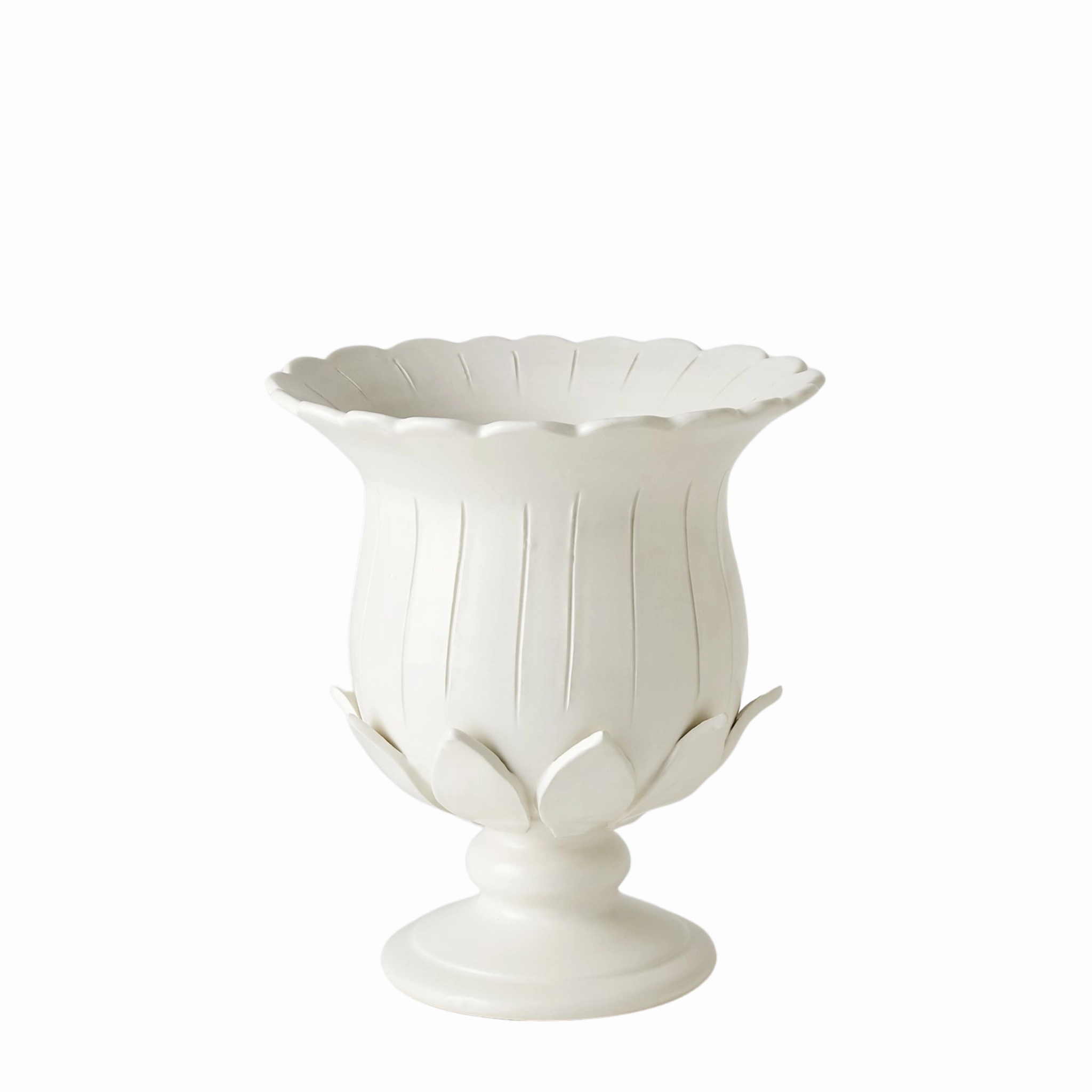 Matte White Blossom Vases