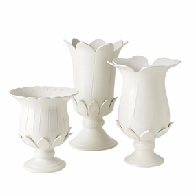 Matte White Blossom Vases home display ornament