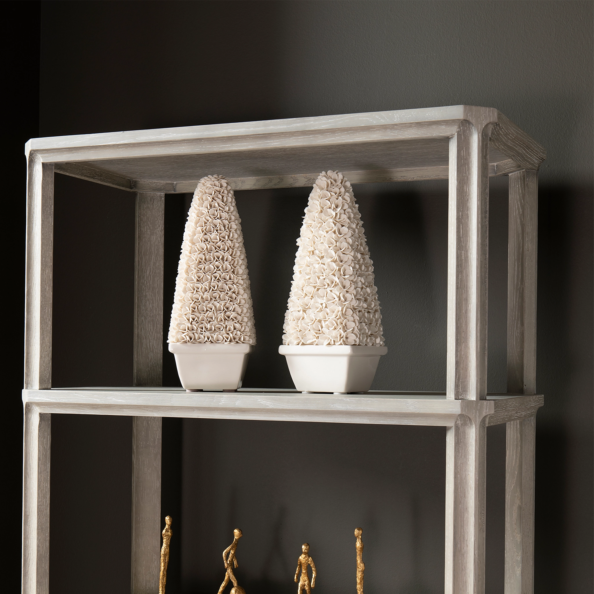 Mayfair Tall Boxwood Topiary in Blanc de Chine
