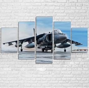 McDonnell Douglas AV-8B Harrier II Printed Multiple Canvas Poster canvas mural art