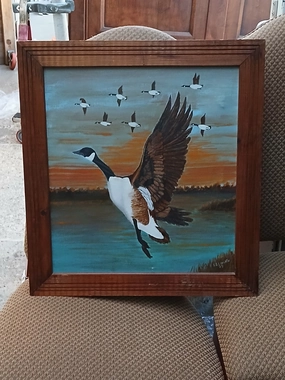 MCM GEESE IN FLIGHT PAINTING classic mural painting