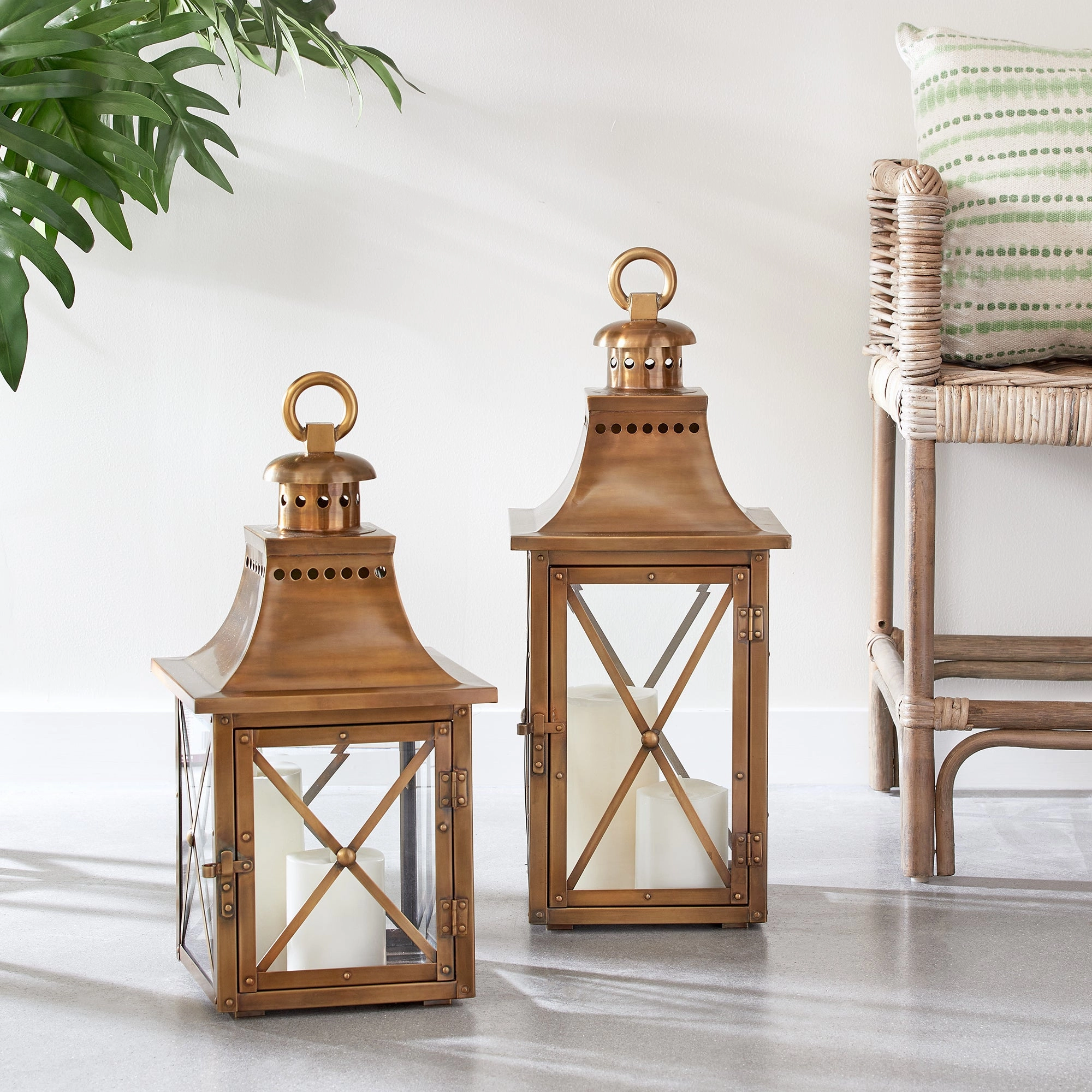 Medium Antique Brass Coastal Lantern
