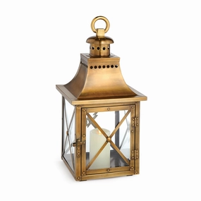 Medium Antique Brass Coastal Lantern home display ornament