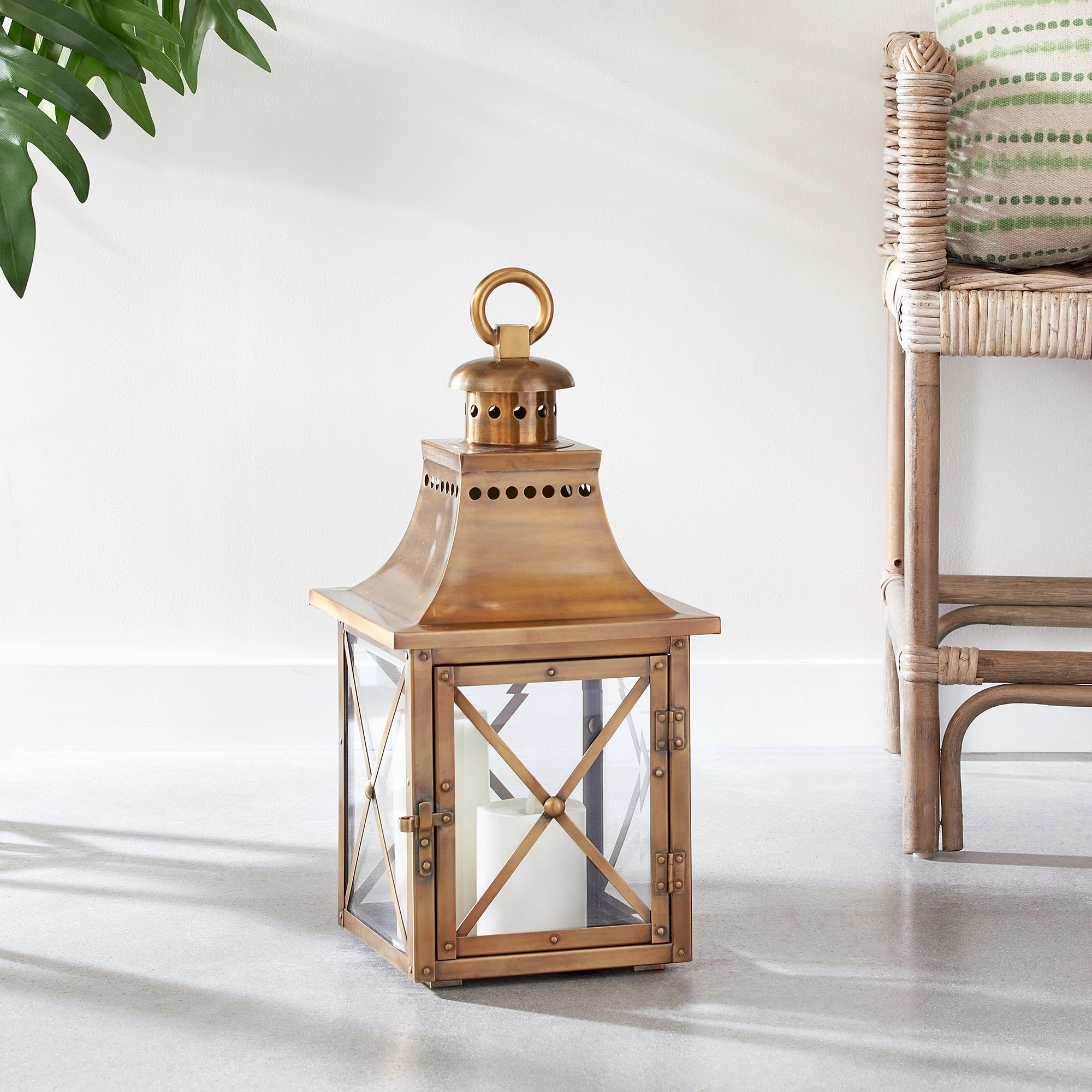 Medium Antique Brass Coastal Lantern