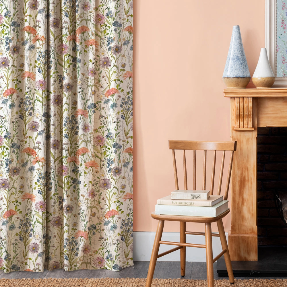 Medmerry Printed Cotton Fabric (By The Metre) Apricot