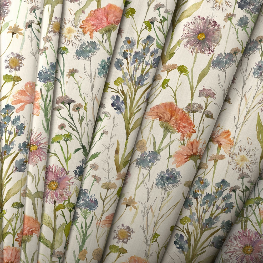 Medmerry Printed Cotton Fabric (By The Metre) Apricot