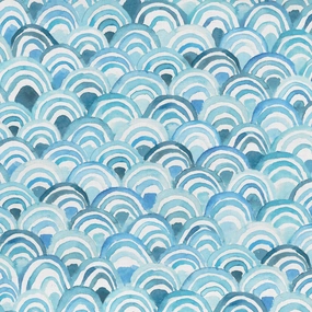 Melia Printed Cotton Fabric (By The Metre) Glacier elegant table cloth  