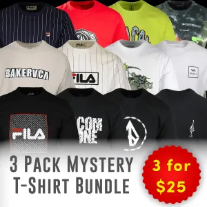 Herren 3er Pack T-Shirts Baumwolle Kurzarm T-Shirts - Größe Small & Extra-Small Kleidung_volcom