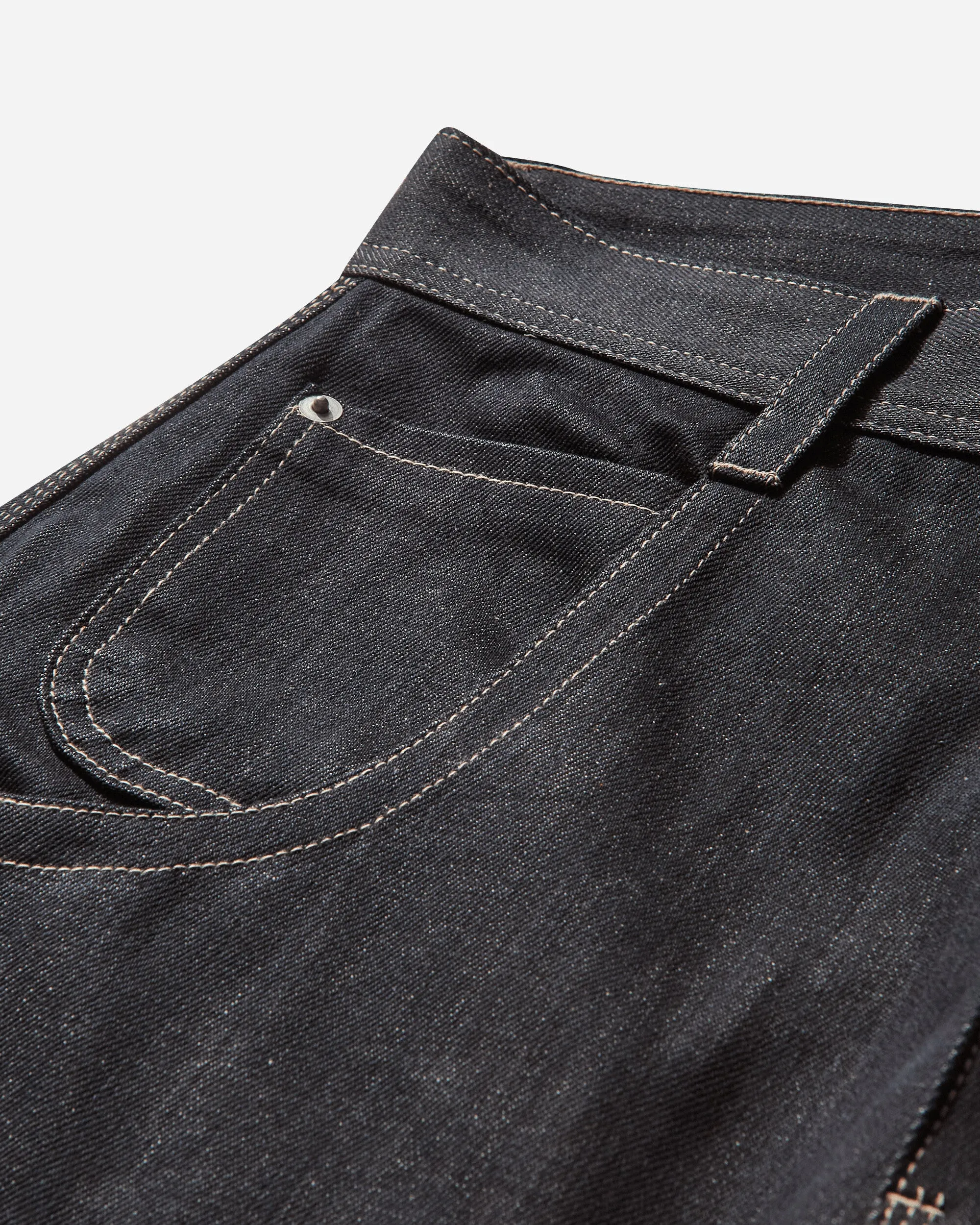 Herren Retro Baggy Jeanshose Dunkelblau