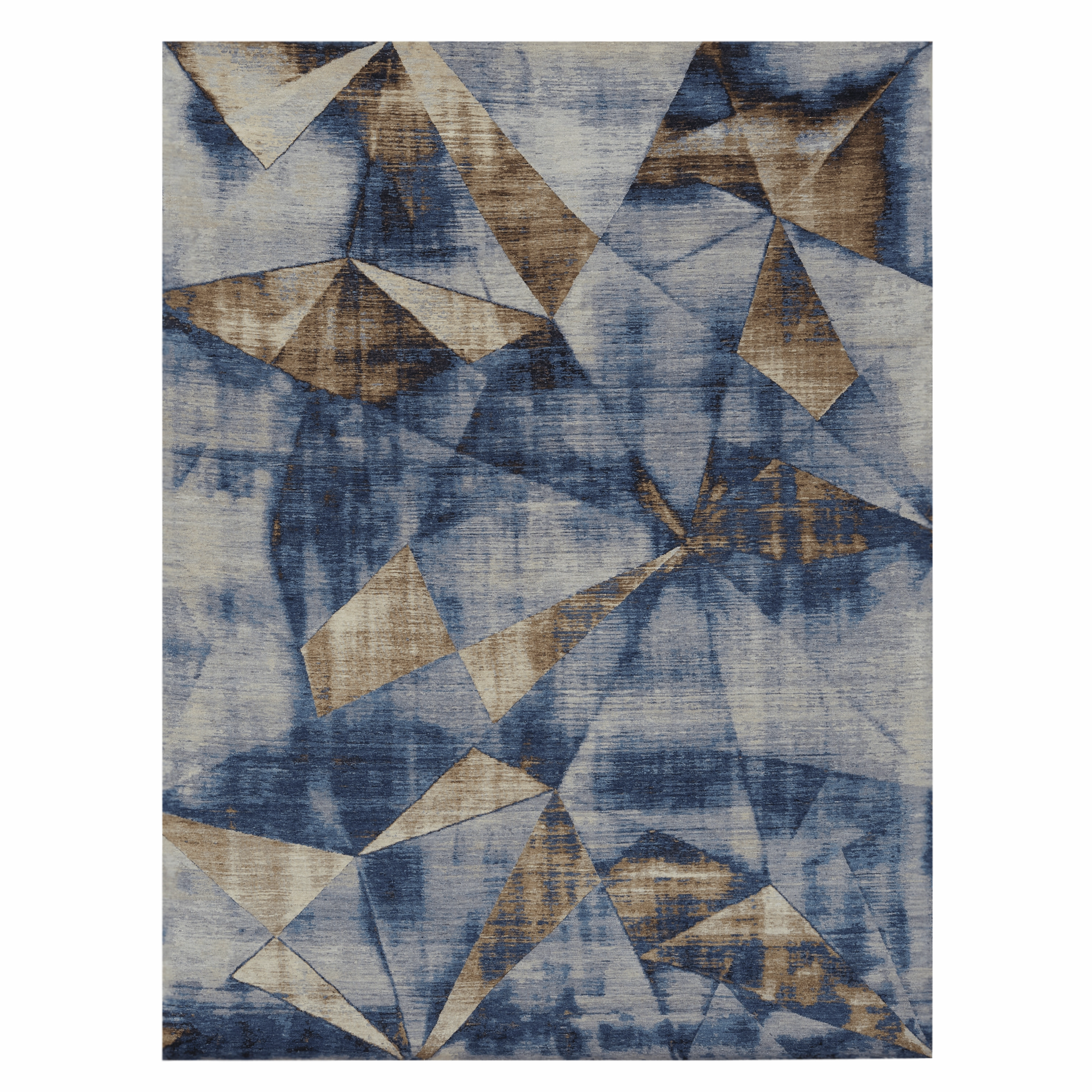 Metal Art Blue/Taupe minimalist everyday rug