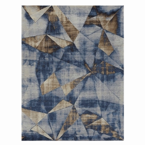 Metal Art Blue/Taupe minimalist everyday rug