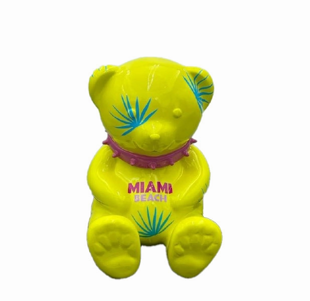 MIAMI BEACH  TEDDY BEAR dreamcatcher wall hanging