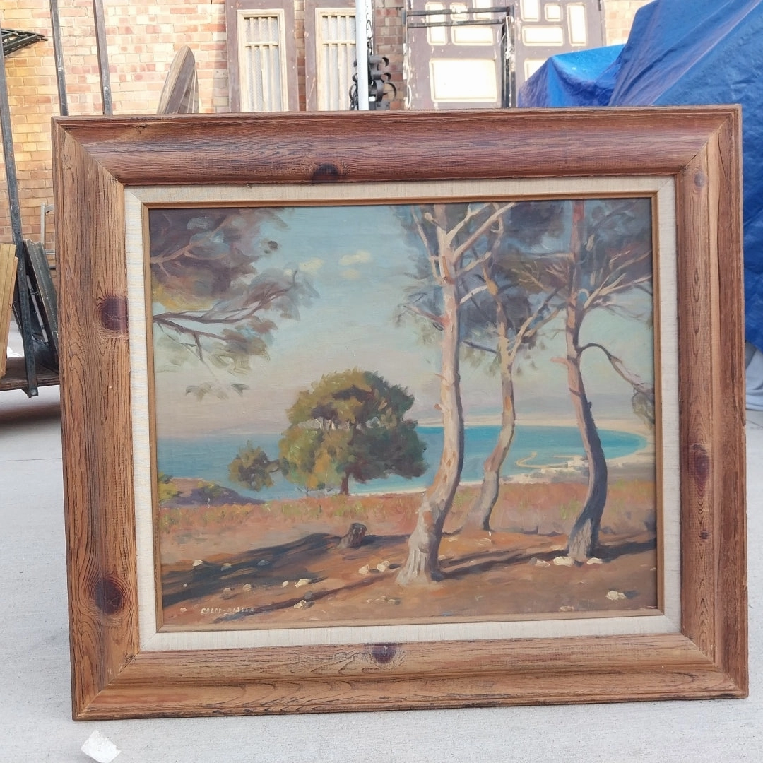 MID CENTURY CALIFORNIA LANDSCAPE OIL PAINTING
