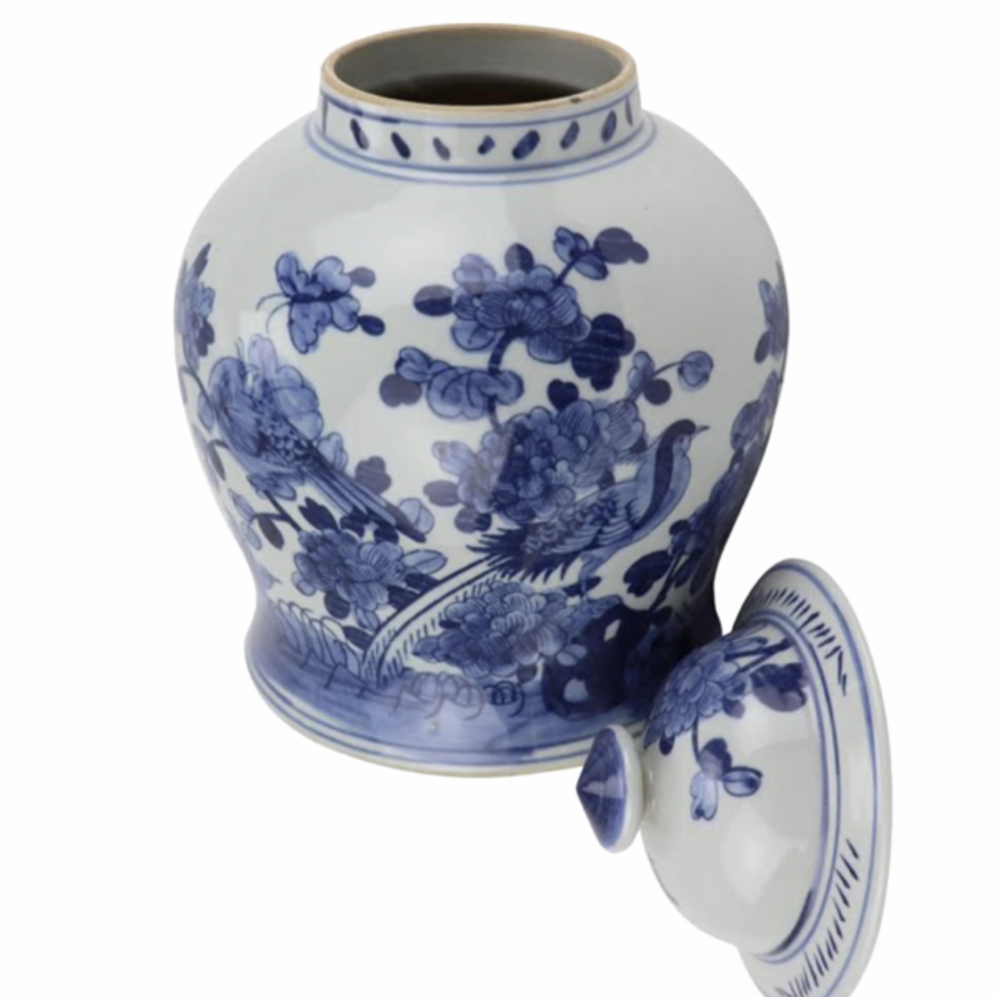 Mid Size Bird / Floral Jar