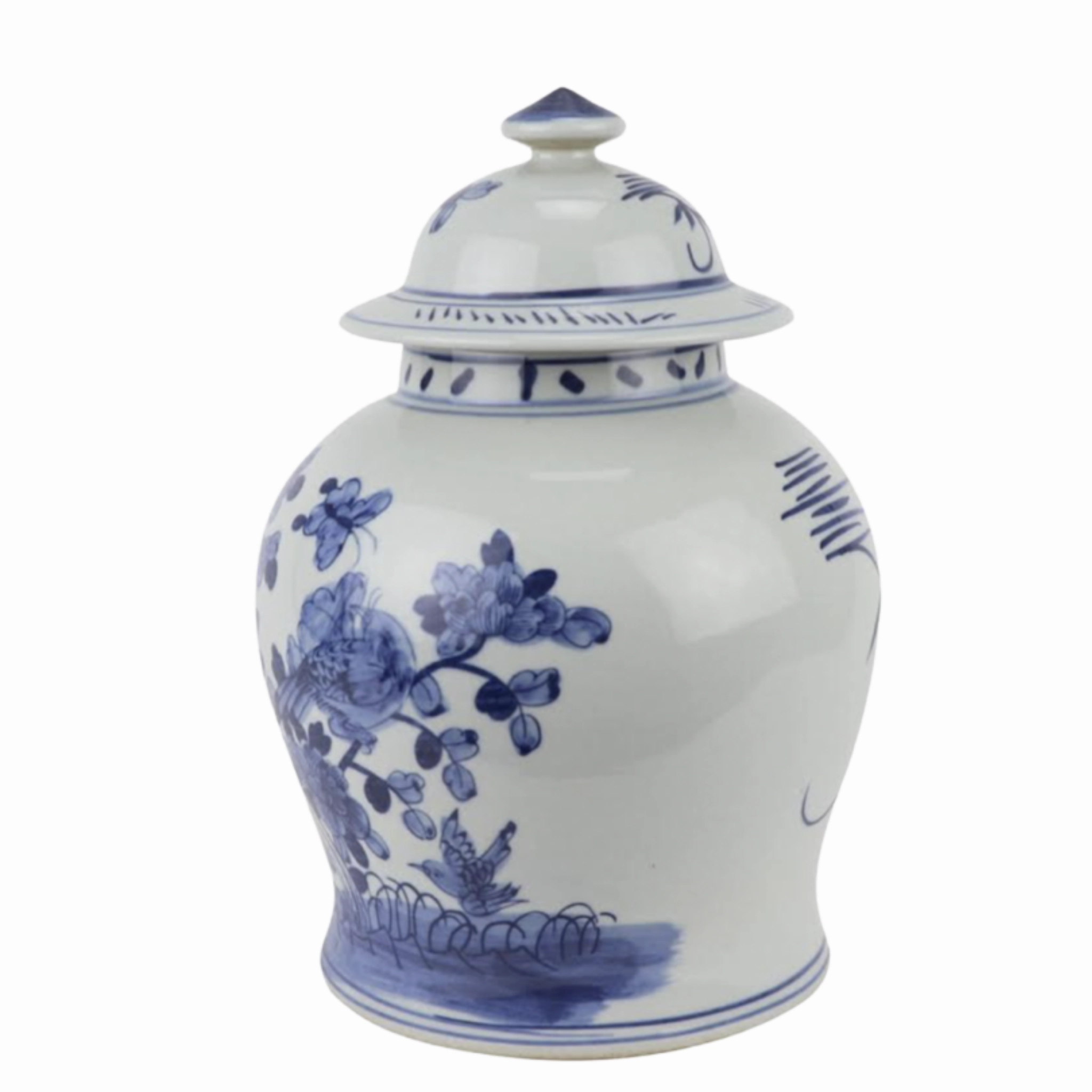 Mid Size Bird / Floral Jar