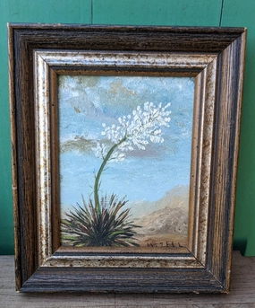 MINIATURE YUCCA OIL PAINTING classic mural painting