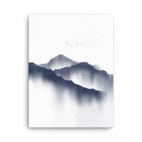 misty mountains - canvas canvas mural art