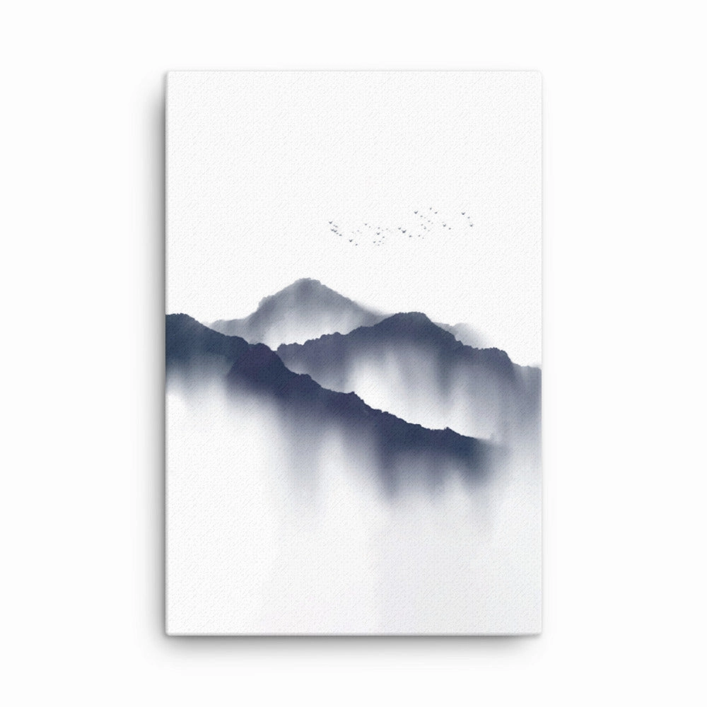 misty mountains - canvas