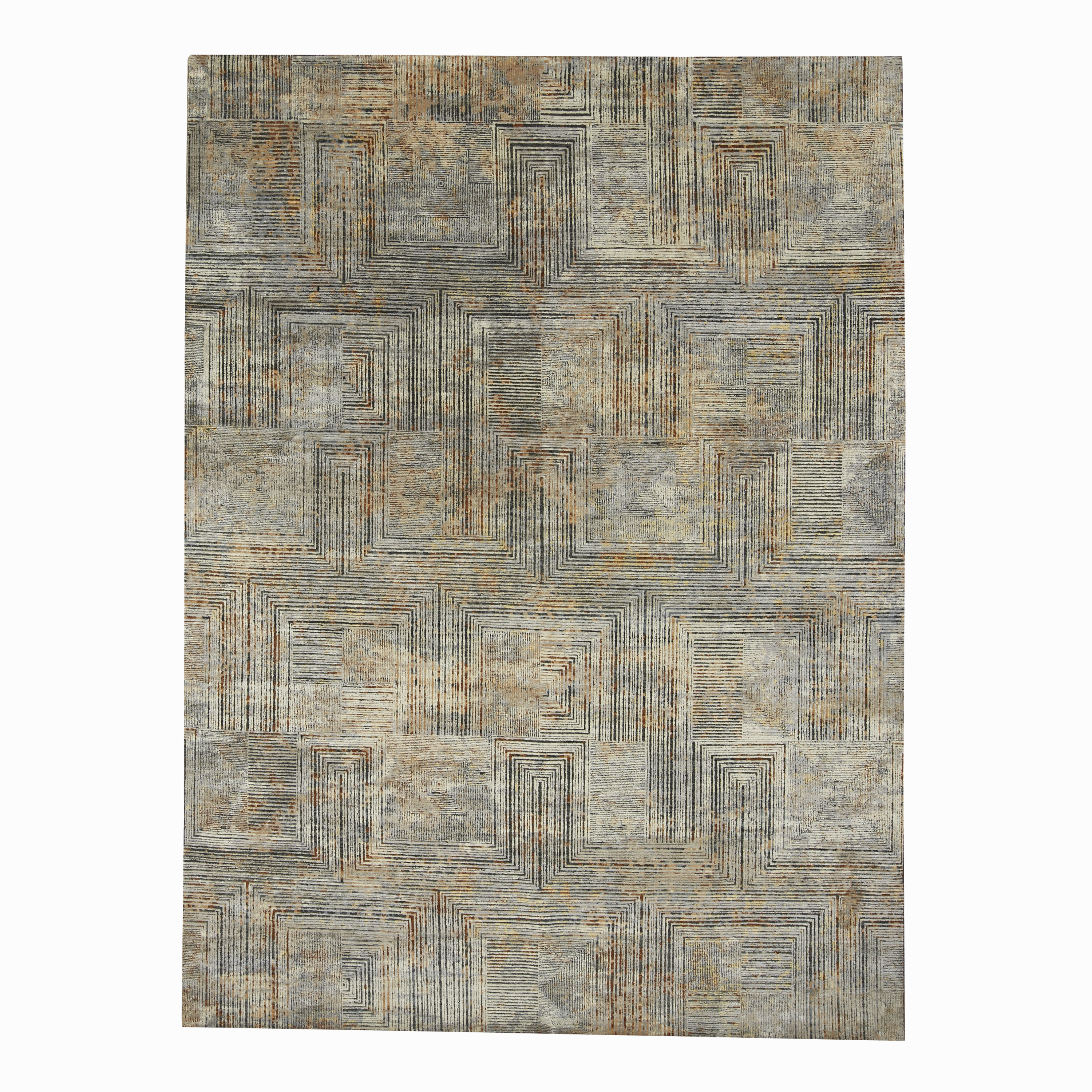 Modern Se-14 Ivory/Grey minimalist everyday rug
